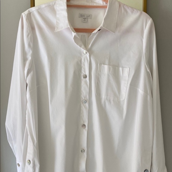 J.Jill white button down tunic - Picture 2 of 3